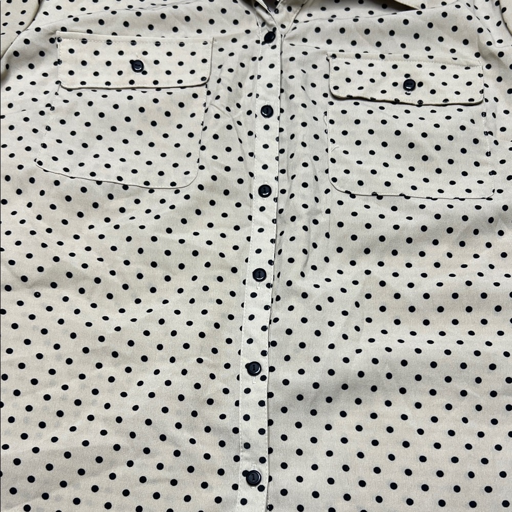 Notations Taupe Dotted Blouse - Picture 5 of 7